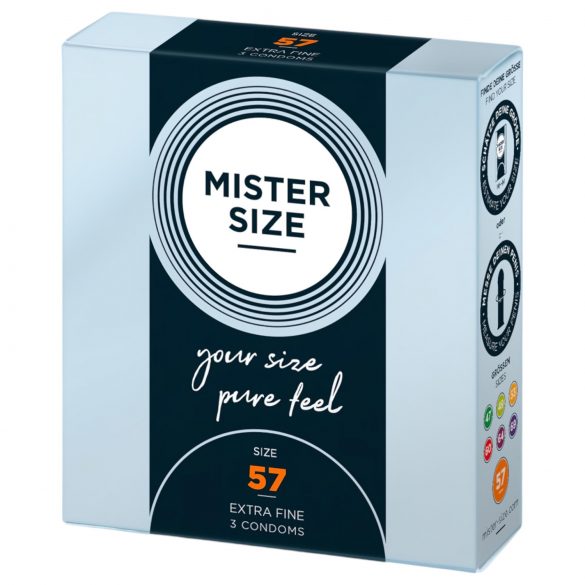 Mister Size λεπτά προφυλακτικά - 57mm (3τμχ)