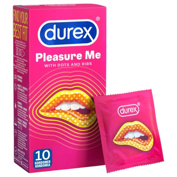 Durex Pleasure Me - Αυλακωτό και Διακεκομμένο Προφυλακτικό (10 Τεμ.)