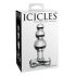 Icicles No. 47 - τριπλό σφαιρικό, γυάλινο πρωκτικό βύσμα (διάφανο)