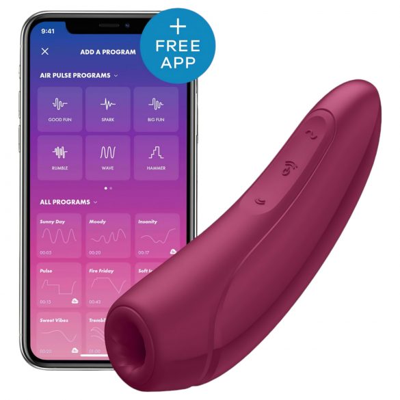 Satisfyer Curvy 1+ - Έξυπνος διεγέρτης κλειτορίδας κόκκινο