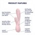 Satisfyer Mono Flex - έξυπνος αδιάβροχος δονητής (απαλό ροζ)