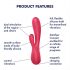 Satisfyer Mono Flex - Έξυπνος αδιάβροχος δονητής (κόκκινο)