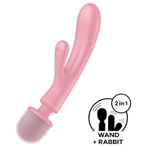 Satisfyer Triple Lover - G-pont & μασάζ δονητής (ροζ)