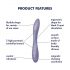 Satisfyer G-spot Flex 2 - αδιάβροχος δονητής G-spot (μοβ)