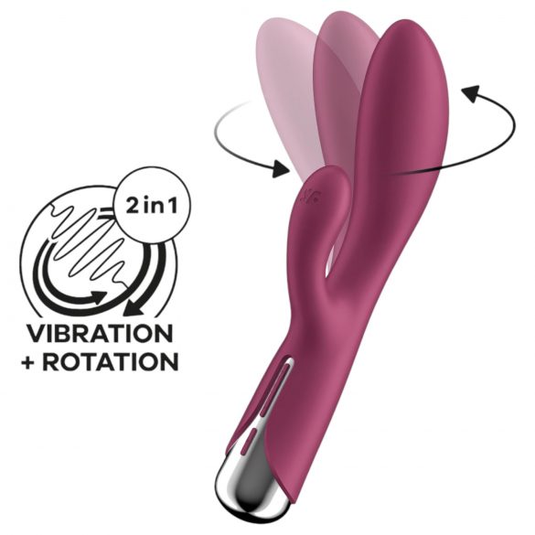 Satisfyer Spinning Rabbit 1 - Περιστρεφόμενος Λαγός (κόκκινο)