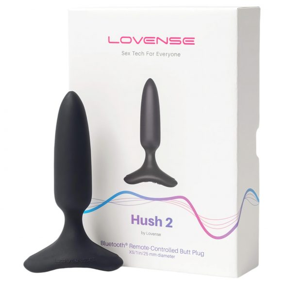 LOVENSE Hush 2 XS - Μικρό ασύρματο δονητής πρωκτού (25mm) - Μαύρο