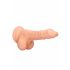 RealRock Dong 7 - Φυσικό dildo με όρχεις (17cm)