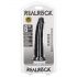 RealRock Λεπτό ρεαλιστικό dildo - 15,5εκ (μαύρο)