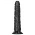 RealRock Λεπτό ρεαλιστικό dildo - 15,5εκ (μαύρο)