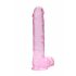 REALROCK - διάφανο ρεαλιστικό dildo - ροζ (22cm)