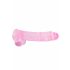 REALROCK - διάφανο ρεαλιστικό dildo - ροζ (22cm)