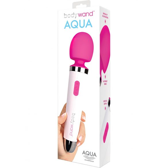 Bodywand Aqua - Αδιάβροχος δονητής μασάζ (λευκό-ροζ)