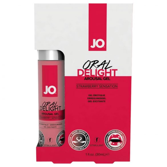 Σύστημα JO Oral Delight - Δροσιστική, Βρώσιμη Λιπαντική Γεύση Φράουλα (30ml)