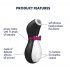 Satisfyer Penguin - αδιάβροχο κλειτοριδικό (μαύρο-λευκό)